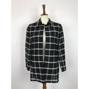 Carlisle Vintage Open Front Plaid Top